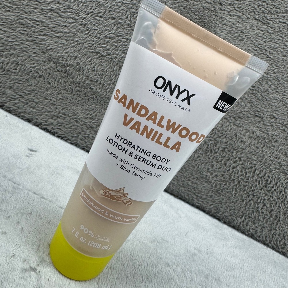 Onyx Professional Body Lotion Serum Duo 7oz Sandalwood Vanilla New Ceramide NP